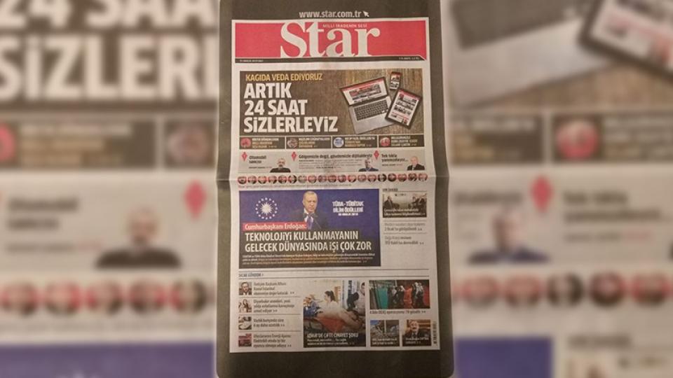 Star gazetesi son baskısını yaptı, dijital'e geçti