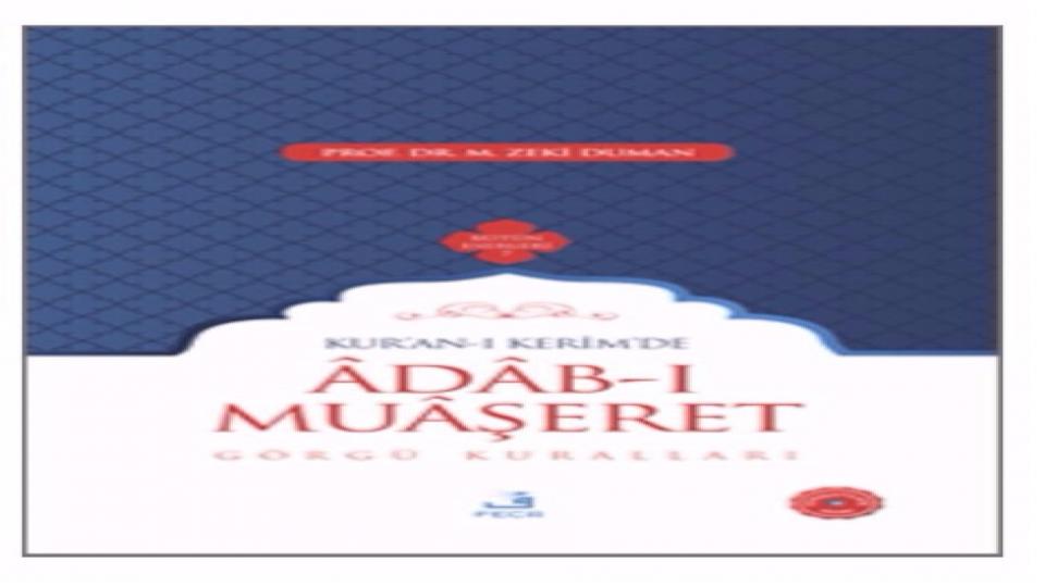 Kitap Tanıtım: Kuran-ı Kerim'de  Adab-ı Muaşeret
