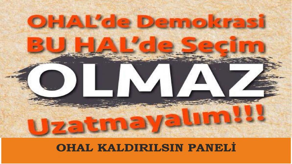 OHAL karşıtı insiyatif’ten OHAL Uzatılmasın Paneli
