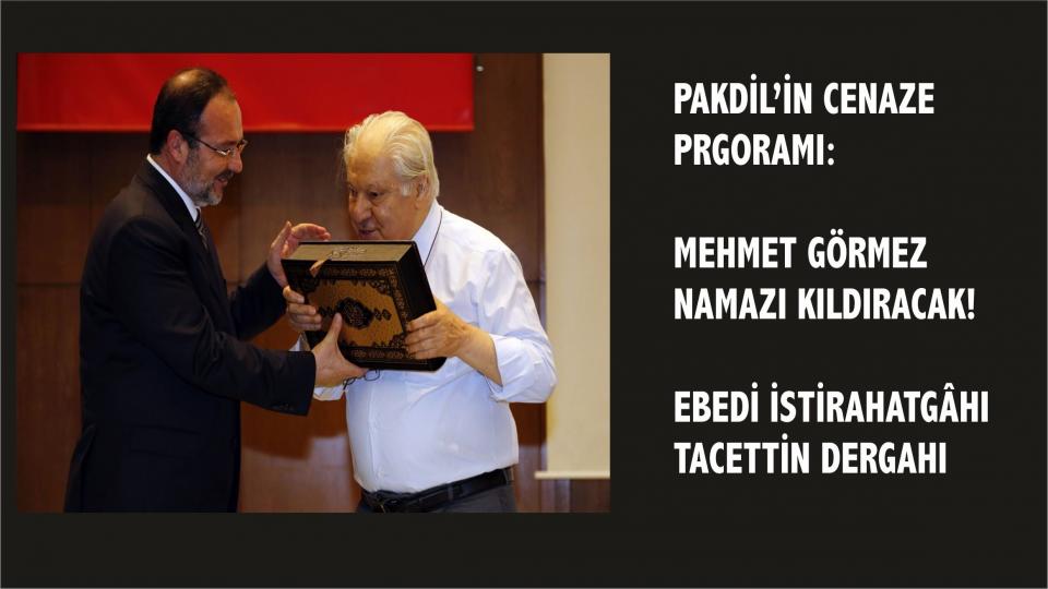 Kudüs Şairi Nuri Pakdil’in Cenazesi Tacettin Dergahına Defnedilecek