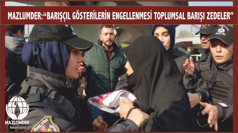 "İnsan Hakları Okulu" Seminerleri Devam Ediyor / MAZLUMDER Ankara: Barışcıl Gösterilerin Engellenmesi Hukuk Devletini  Zedeler, Ülke barışını Olumsuz Etkiler!