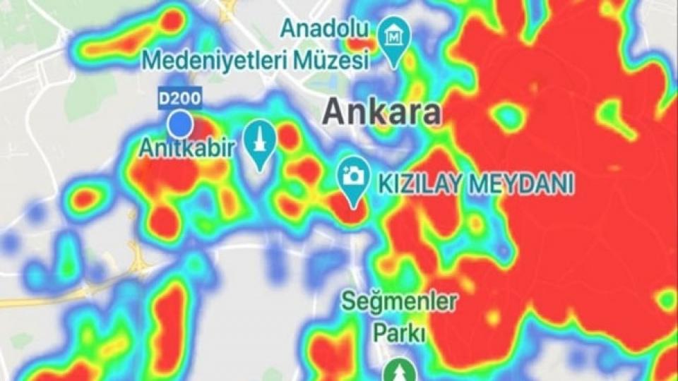 Ankara'da virüs alarmı, harita kıpkırmızı