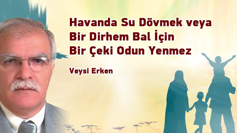 BİZ AYRILAMAYIZ-VEYSİ ERKEN / Havanda Su Dövmek Veya Bir Dirhem Bal İçin Bir Çeki Odun Yenmez / Veysi Erken
