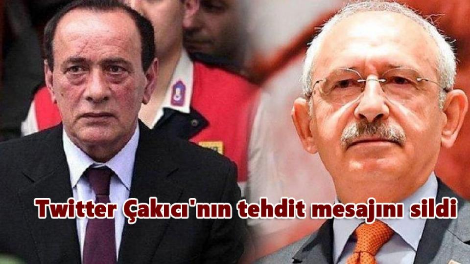 Twitter Çakıcı'nın Tehdit Mesajını Sildi
