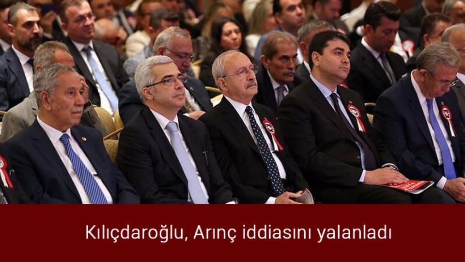 Kılıçdaroğlu, Arınç iddiasını yalanladı