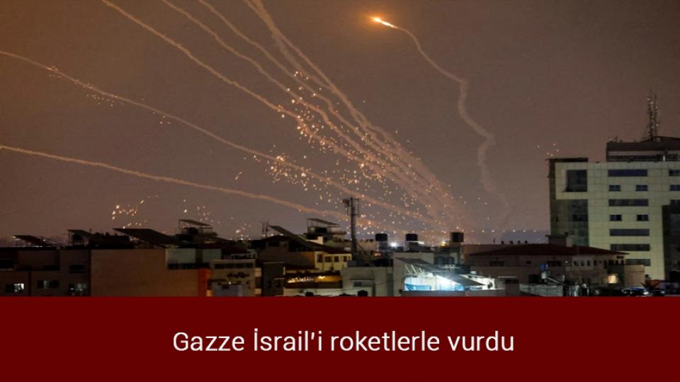 Siyonist İsrail Gazze'ye hava saldırılarını sürdürüyor / Gazze İsrail'i roketlerle vurdu