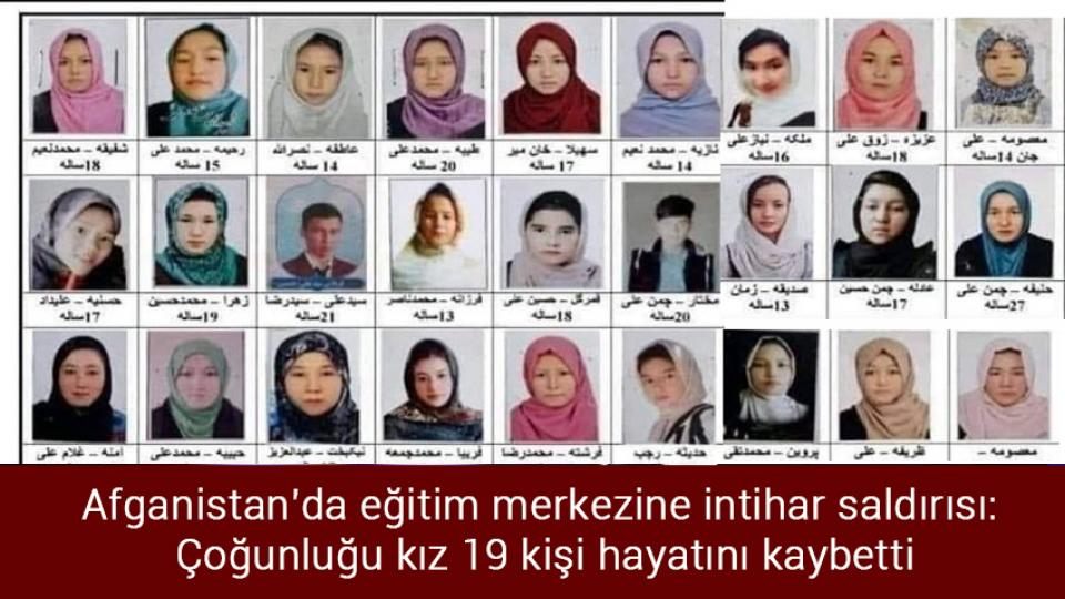 Afganistan'da eğitim merkezine intihar saldırısı: Çoğunluğu kız 19 kişi hayatını kaybetti