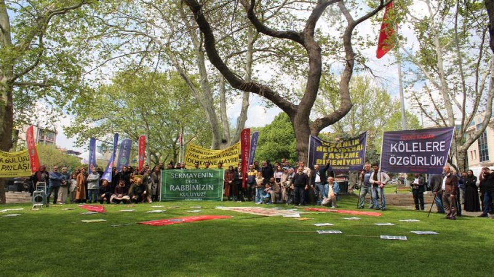 1 Mayıs Emekçi Bayramı'nda Saraçhane'den yükselen nida! Kapitalizmin değil, Rabbimizin kuluyuz!