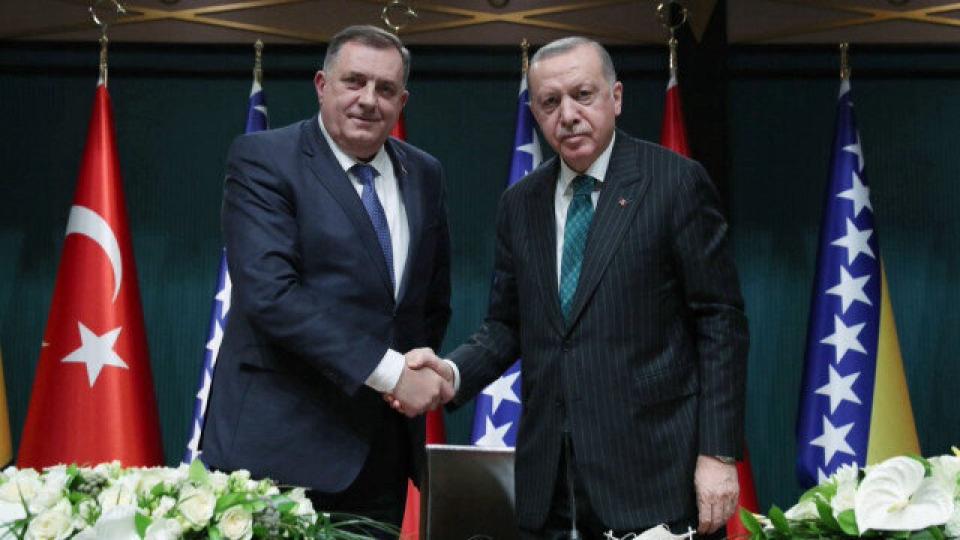 Bosna Hersek’teki iki entiteden biri olan Sırp Cumhuriyeti’nin Başkanı  Dodik'ten Erdoğan’a seçim desteği