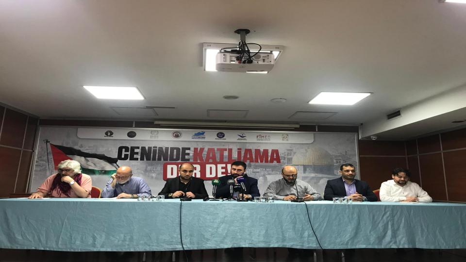 Ankara'daki STK'lardan Filistin Bildirisi.. / Sivil Toplum Kuruluşları:Cenin Yalnız Değildir! İsrail Bir Terör Devletidir!