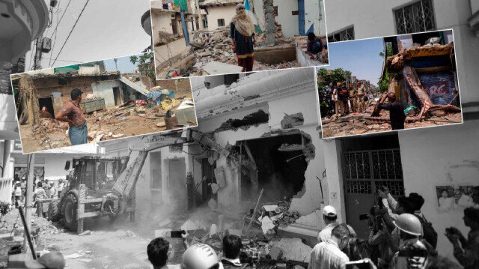 Hindistan'da 'şiddet olaylarına karıştı' iddiasıyla Müslümanların evleri yıkılıyor