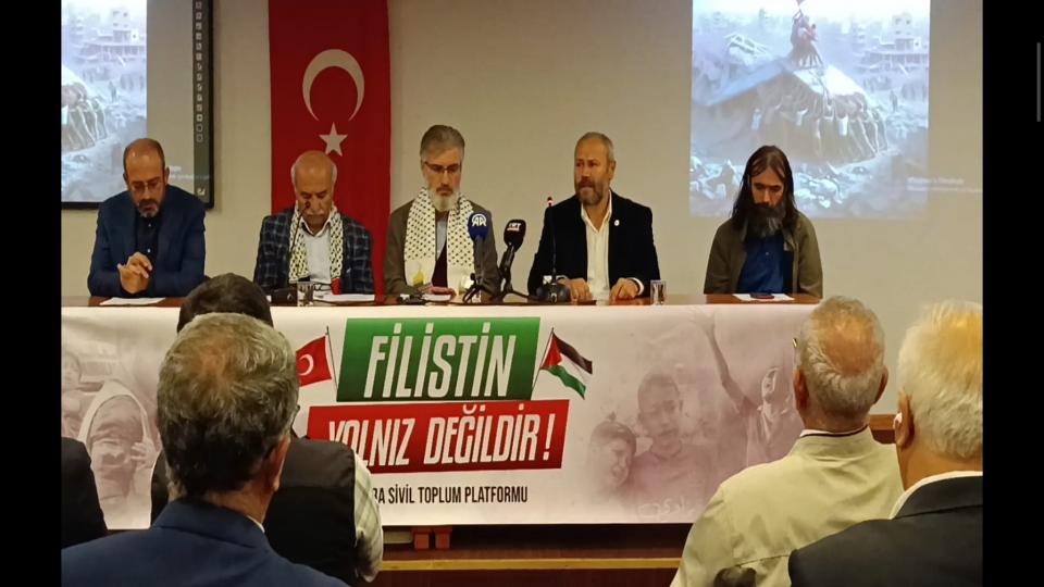Ankara'da binlerce kişi, Filistin'deki zulme karşı ayakta: Mazlumların çığlığına destek çağrısı / Ankara'daki STK'lardan Filistin Bildirisi..