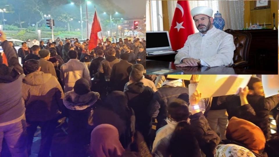Konya İl Müftüsü Öge Filistin göstericilerine camiyi açmadı