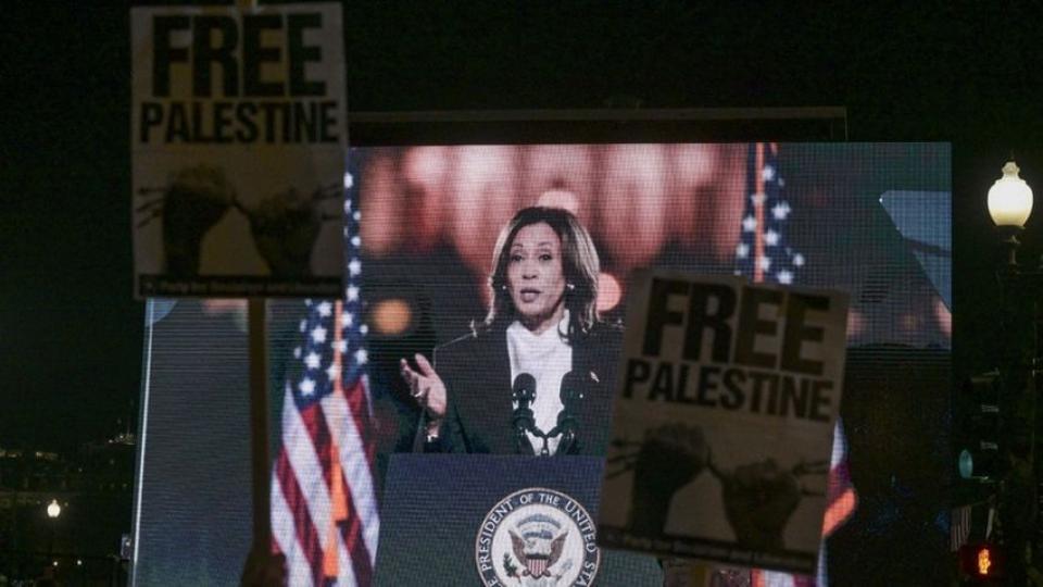 Kamala Harris’e Gazze protestosu: Bugün kaç çocuk öldürdün?