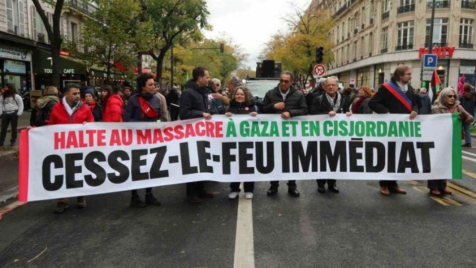 Fransız makamları, Gazze için saygı duruşuna bile tahammül edemedi