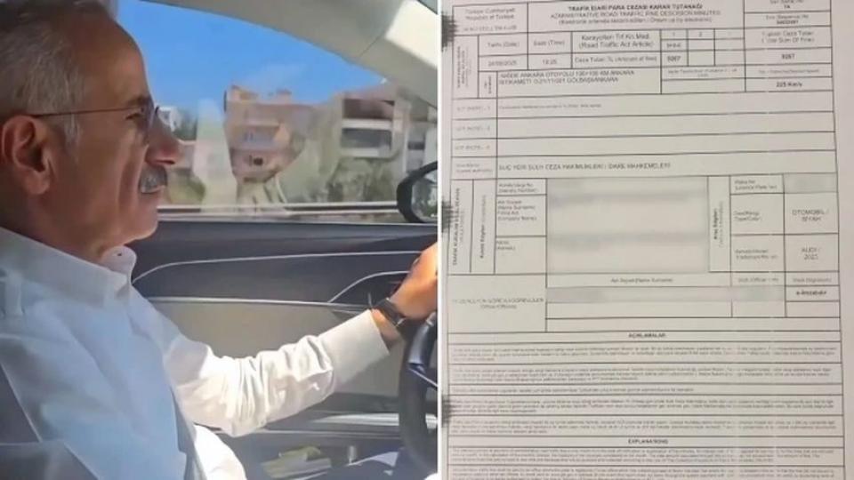 Bakan Uraloğlu'na trafik cezası: "Kendimi ihbar etmiş oldum"