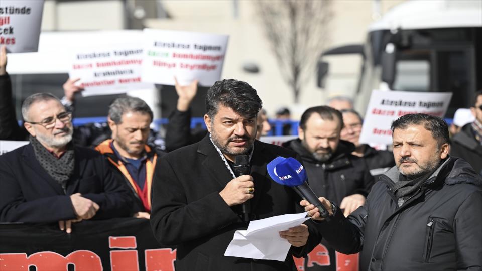 ANFİDAP’tan ABD Büyükelçiliği önünde “Hangi Ateşkes” protestosu