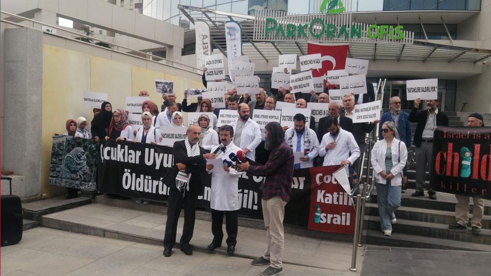 Ankara'lı Hekimler İsrail'in Gazze'deki Katliamları nedeniyle ve Dünya Sağlık Örgütü'nü kınadı