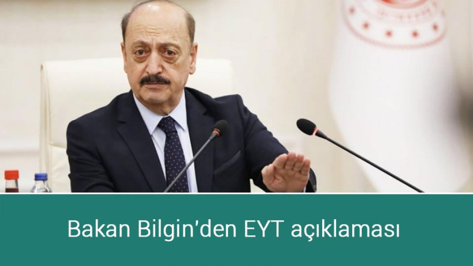 Meclis Başkanı Şentop'tan seçim tarihi açıklaması / Bakan Bilgin'den EYT açıklaması