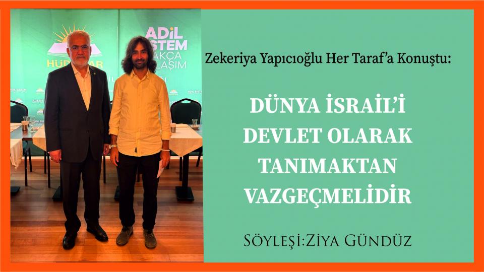 HÜDA PAR Genel Başkanı Zekeriya Yapıcıoğlu: Soykırımcı İsrailin Anladığı Tek Şey Güçtür!
