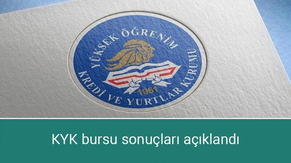 KYK bursu sonuçları açıklandı