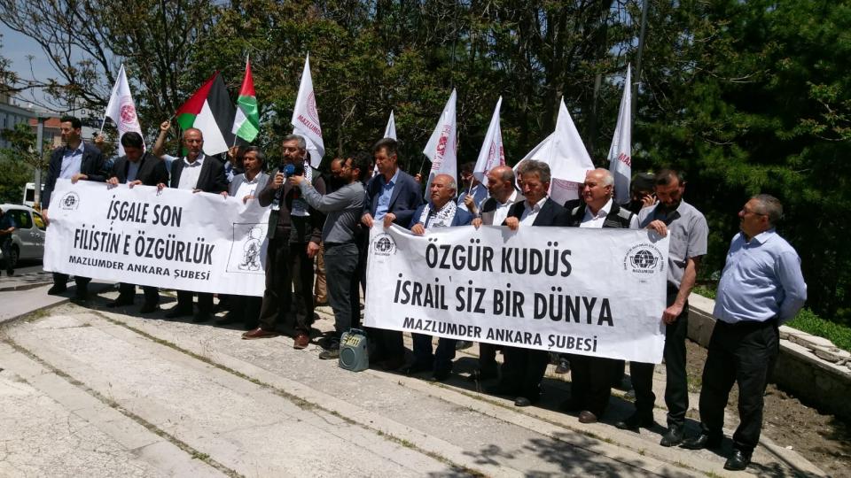 MAZLUMDER'den NEKBE EYLEMİ: İŞGALE SON FİLİSTİNE ÖZGÜRLÜK