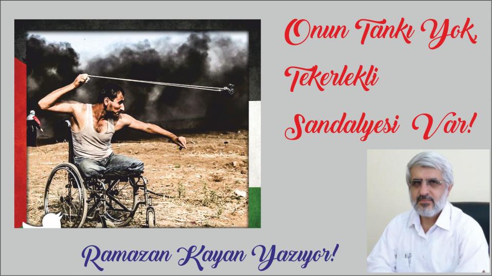 Onun tankı yok, tekerlekli sandalyesi var!