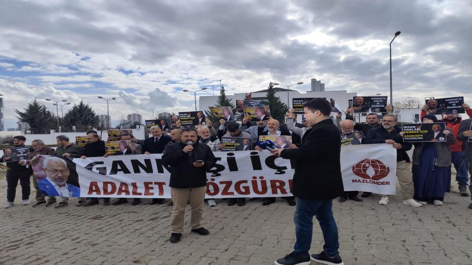 Raşid El-Gannuşi İçin Ankara’da Adalet Çağrısı: STK’lardan Tunus Büyükelçiliği Önünde Basın Açıklaması