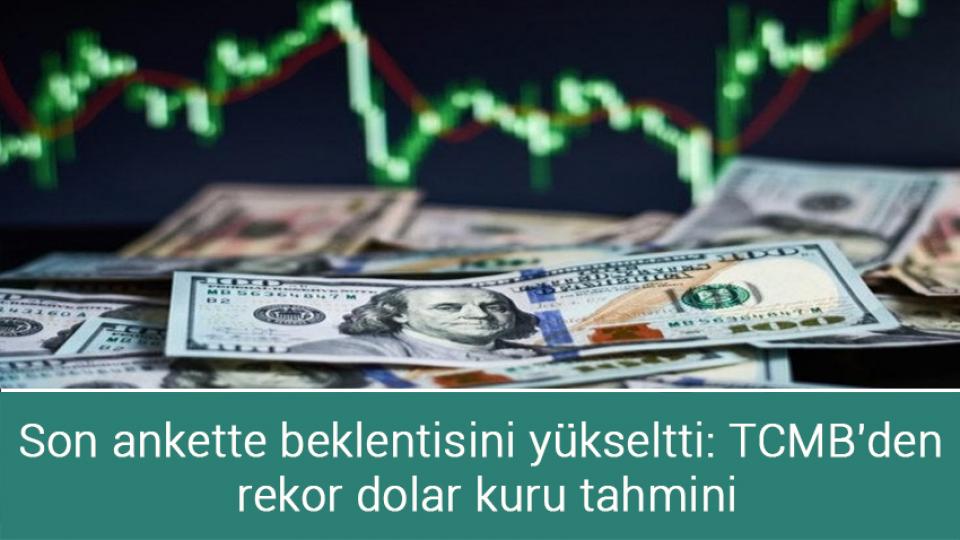 Son ankette beklentisini yükseltti: TCMB'den rekor dolar kuru tahmini