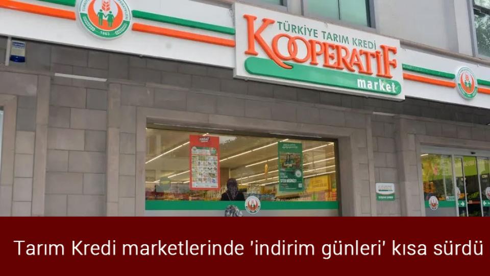 AK Parti'den Tunç Soyer'in sözlerine tepki / Tarım Kredi marketlerinde 'indirim günleri' kısa sürdü